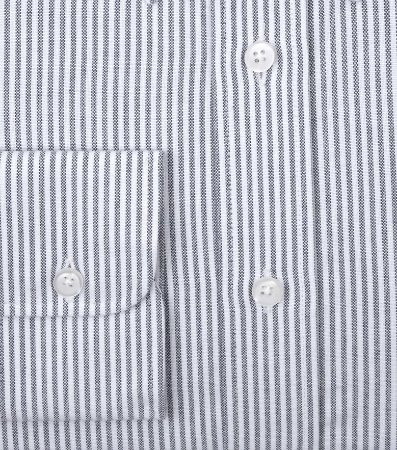 Easy-iron plain white poplin shirt