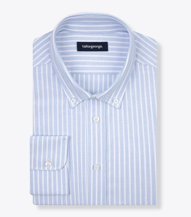 Easy-iron plain white poplin shirt