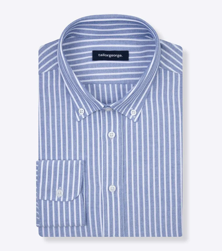 Easy-iron plain white poplin shirt