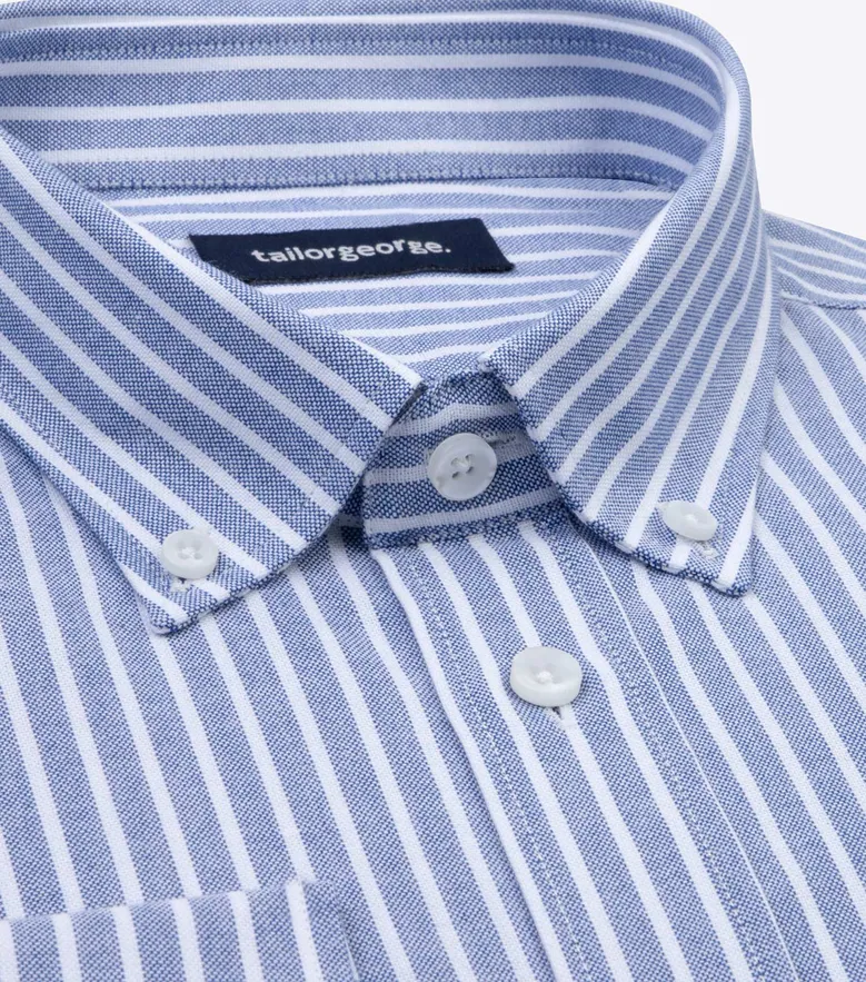Easy-iron plain white poplin shirt