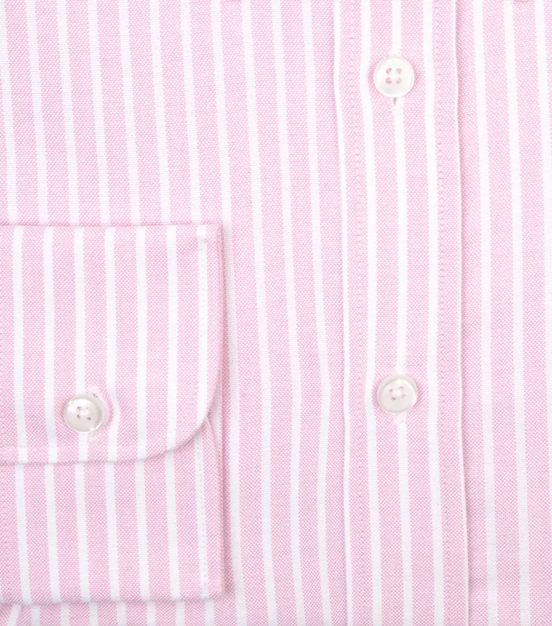 Easy-iron plain white poplin shirt