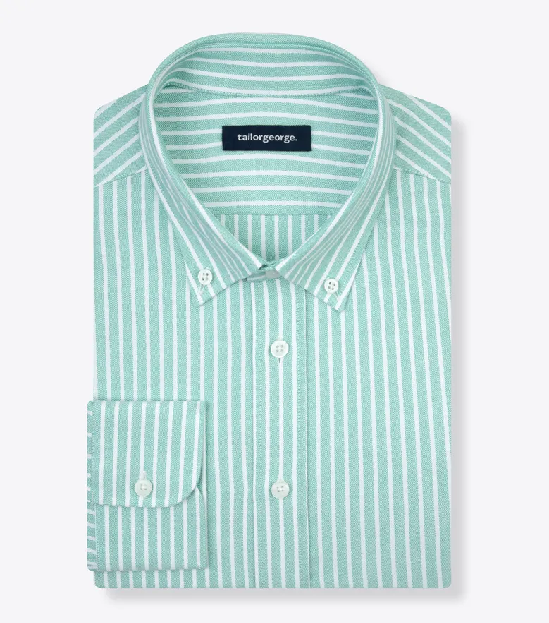 Easy-iron plain white poplin shirt