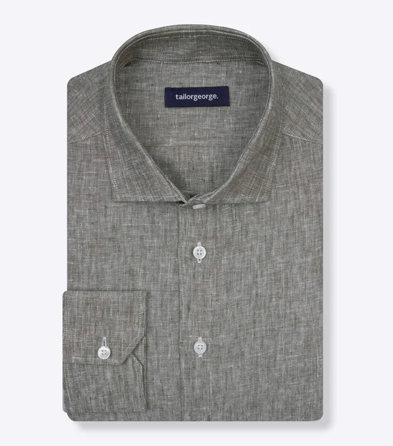 Easy-iron plain white poplin shirt
