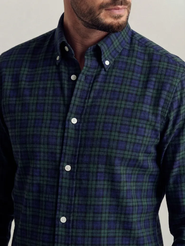 Easy-iron plain white poplin shirt