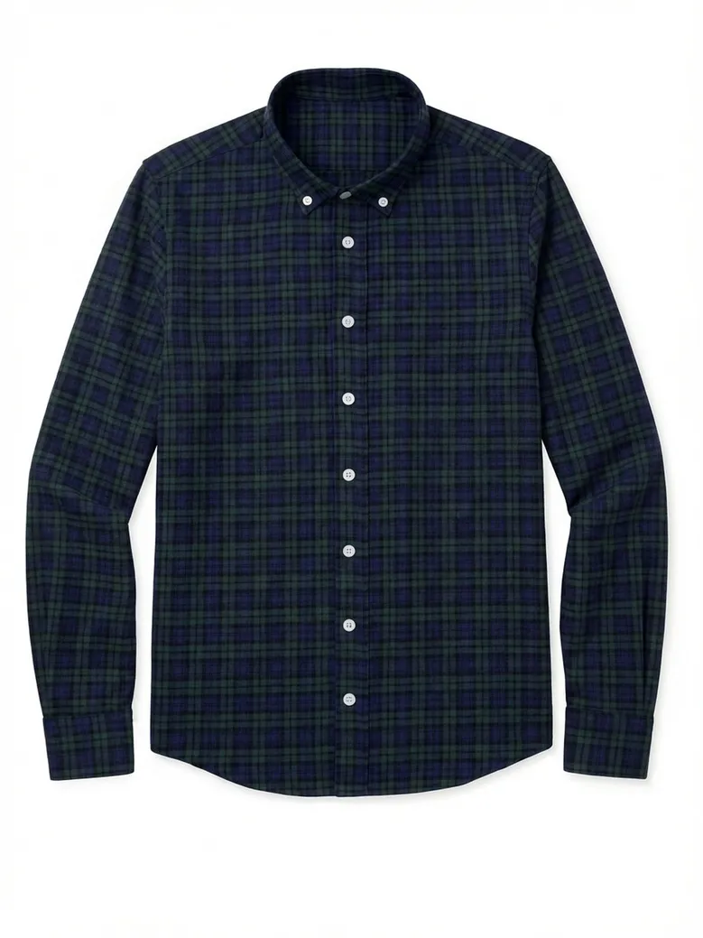Easy-iron plain white poplin shirt