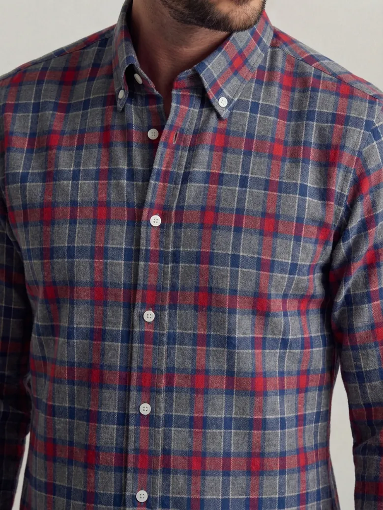 Easy-iron plain white poplin shirt