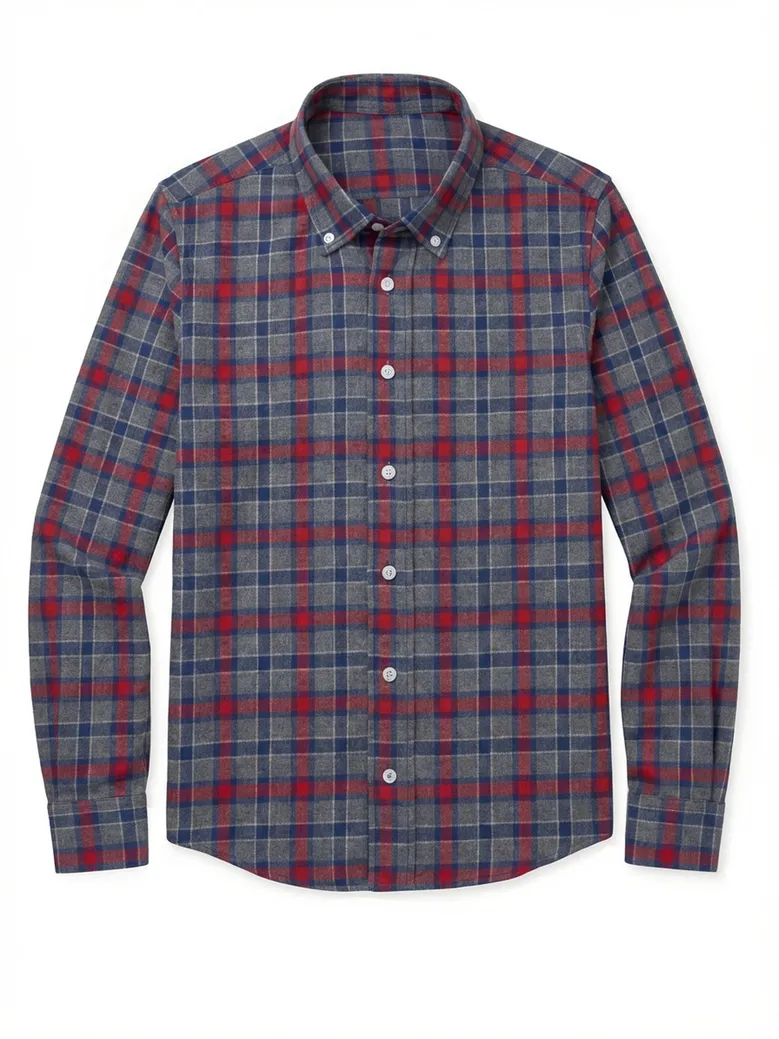 Easy-iron plain white poplin shirt