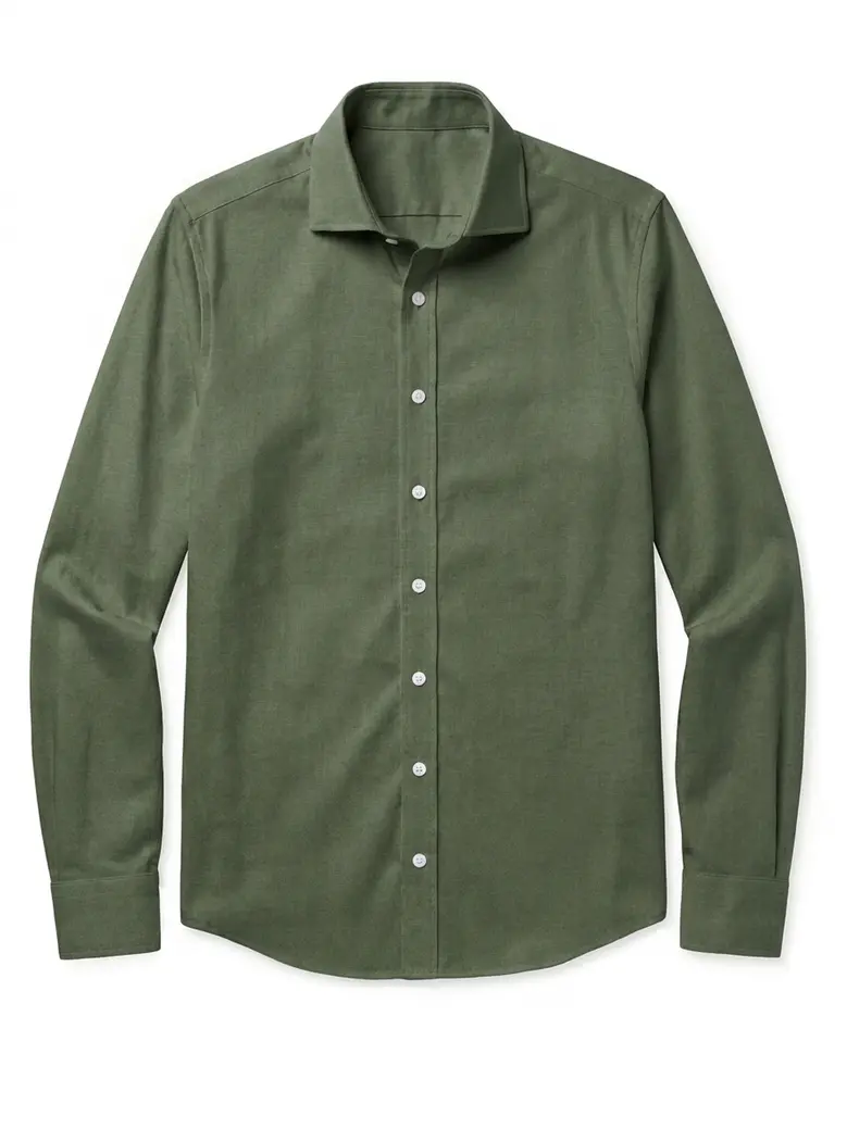 Easy-iron plain white poplin shirt