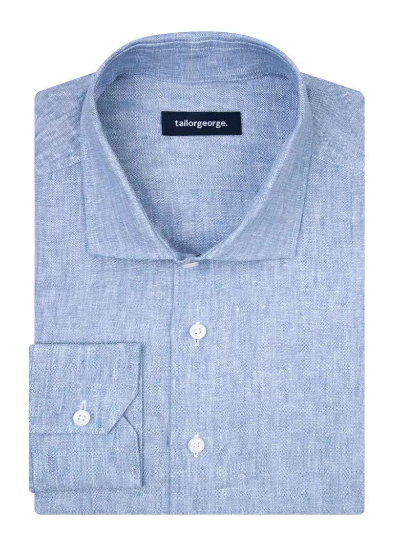 Easy-iron plain white poplin shirt