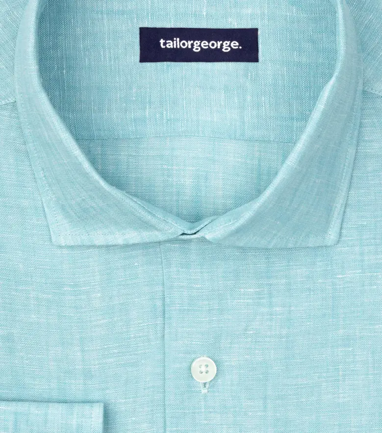 Easy-iron plain white poplin shirt