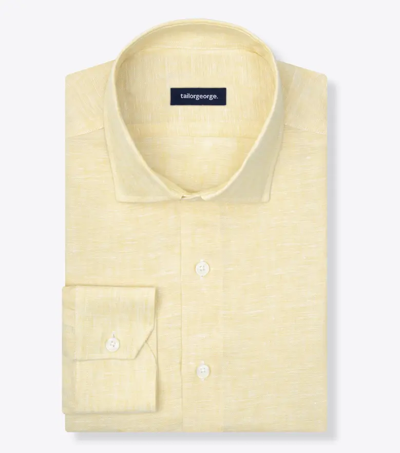 Easy-iron plain white poplin shirt