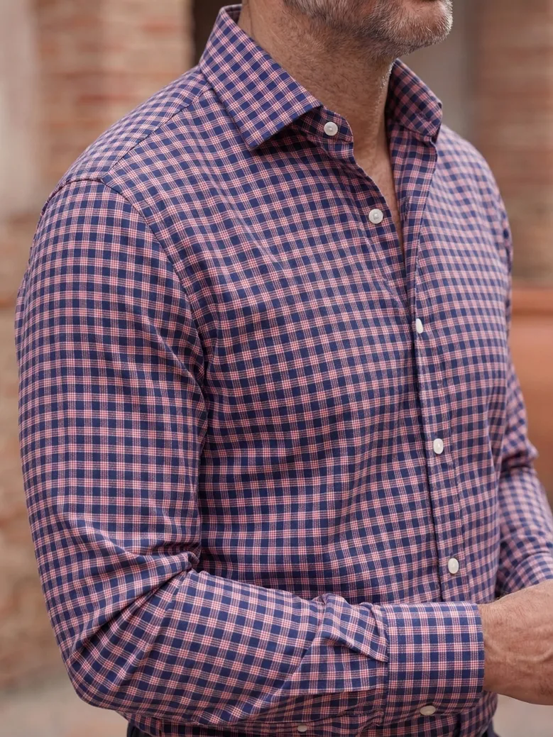 Easy-iron plain white poplin shirt