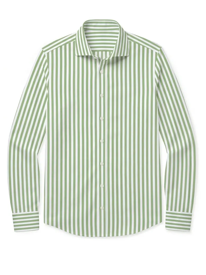 Easy-iron plain white poplin shirt