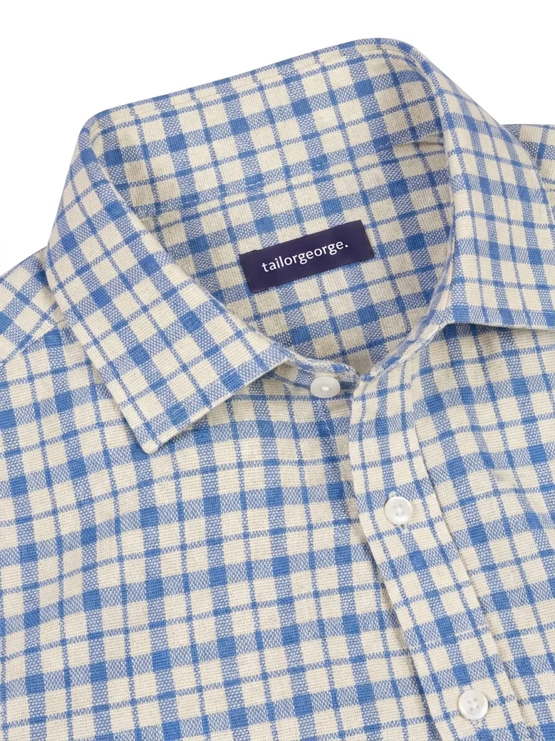 Easy-iron plain white poplin shirt