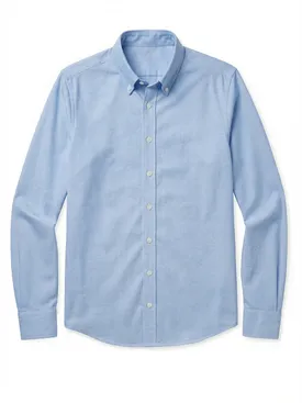 Light blue plain heavyweight American Oxford shirt