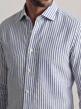 Blue striped linen shirt