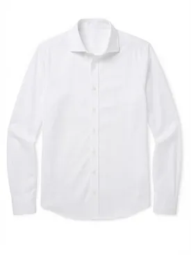 Light, plain white twill shirt