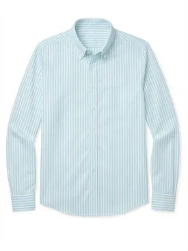 Striped turquoise blue Oxford Shirt