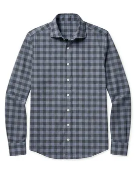 Blue Checked Flannel Shirt