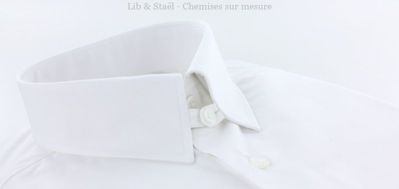 Easy-iron plain white poplin shirt