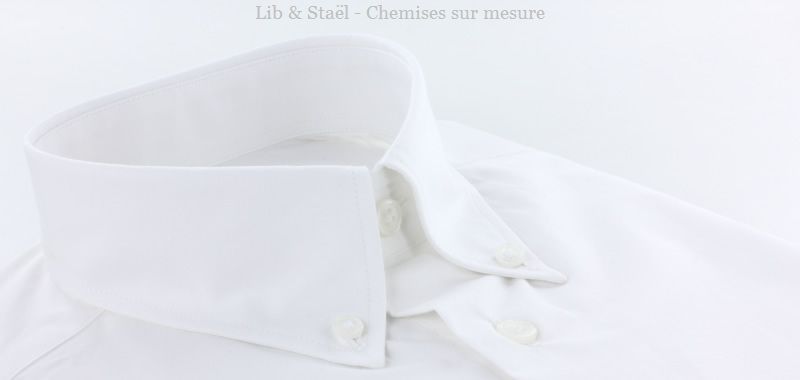 Easy-iron plain white poplin shirt