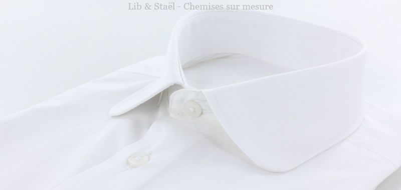 Easy-iron plain white poplin shirt