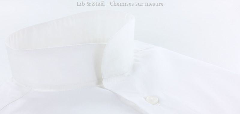 Easy-iron plain white poplin shirt